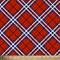 Checkered Plaid Red Anti-Pill Premium Fleece Fabric | By The Yard